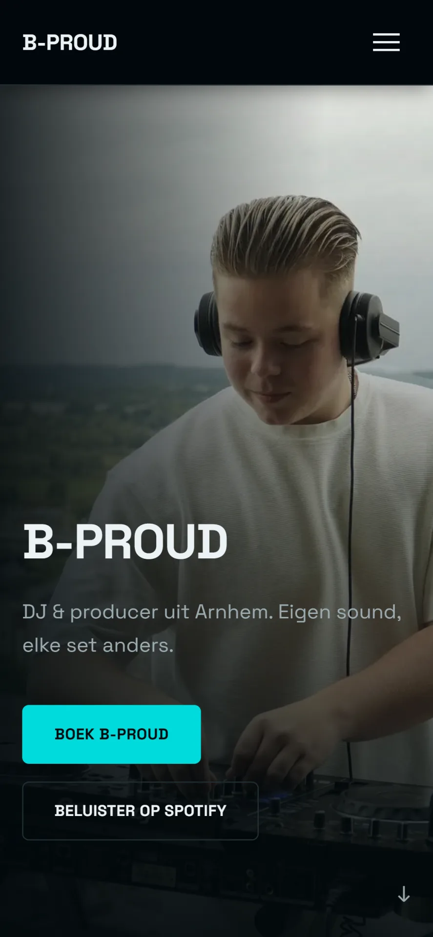 Mobiele weergave van B-Proud